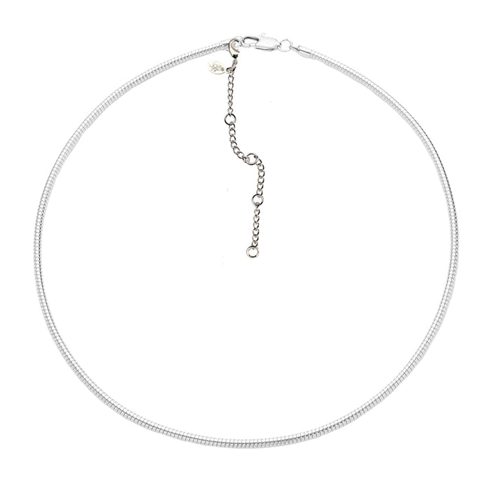 16" Collar Necklace with 4" Extender Chain (Sterling Silvertone)