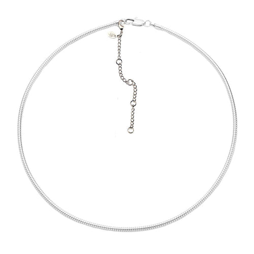 16" Collar Necklace with 4" Extender Chain (Sterling Silvertone)
