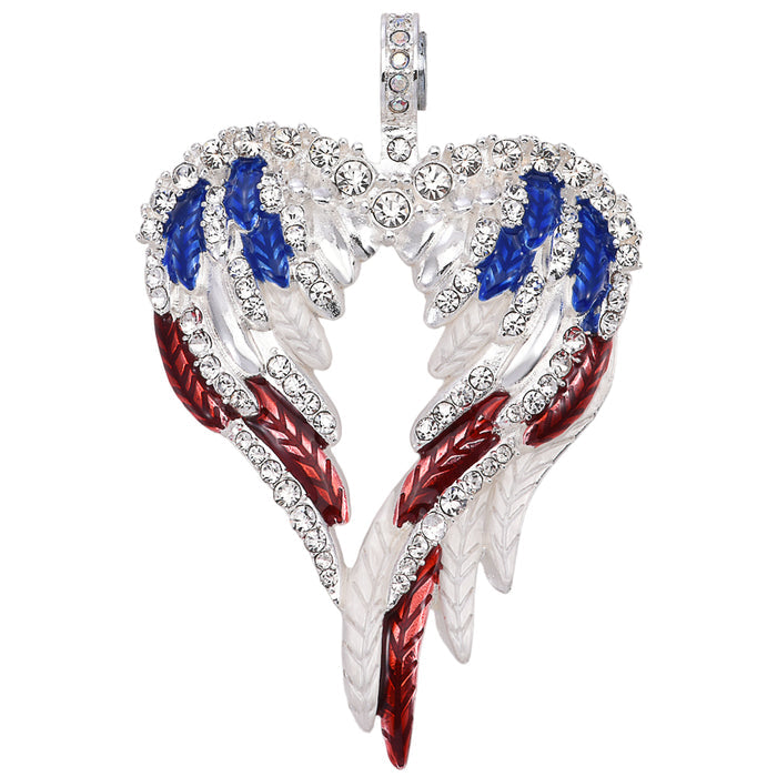 25% Off Americana Land Of The Free 250th Angel Wing Magnetic Enhancer (Sterling Silvertone)