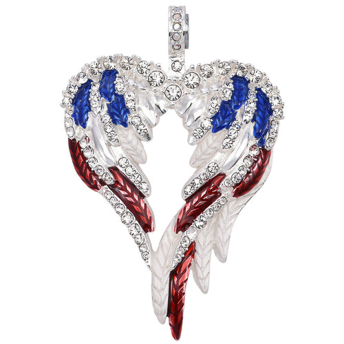 25% Off Americana Land Of The Free 250th Angel Wing Magnetic Enhancer (Sterling Silvertone)
