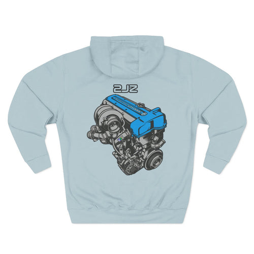 2JZ Engine Diagram Hoodie — JDM Car Enthusiast Fleece | MPM Tuning Design