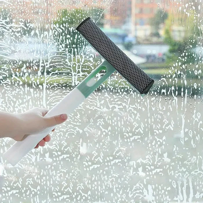 3-in-1 Glass Cleaner With Spray And Double-sided Wiper