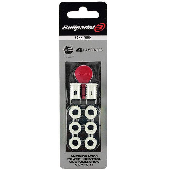 Antivibrateurs Bullpadel Ease Vibe x4 Blanc - Esprit Padel Shop