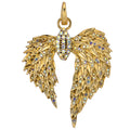 Archangel Wing Open Ring Charm (Goldtone)