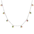 Astral CZ Drops Necklace (Sterling Silvertone/Violet AB)