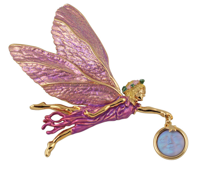 Astral's Glass Seaview Moon Pin Pendant (Pink)