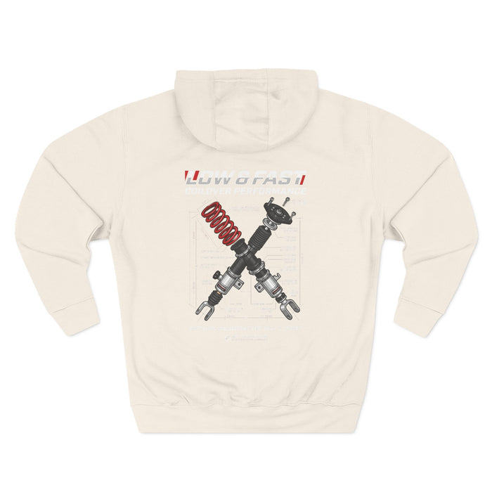 Auto Coil & Strut Hoodie — Racing Suspension Graphic Fleece | MPM Tuning Design