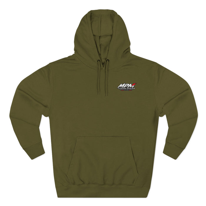 Auto Coil & Strut Hoodie — Racing Suspension Graphic Fleece | MPM Tuning Design