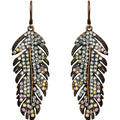 Autumn Breeze Leaf Leverback Earrings (Copper Ox)
