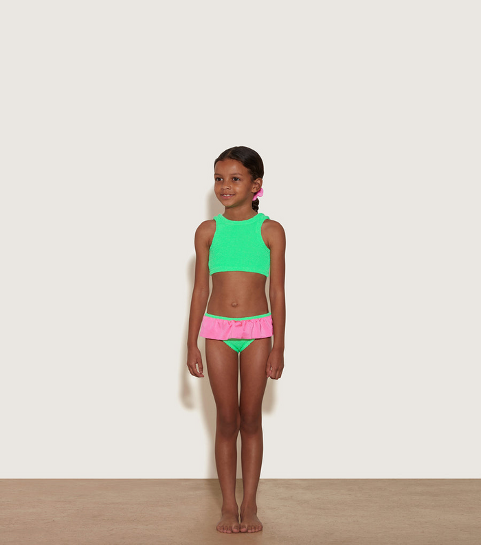Baby Duo Olive Bikini - Lime/Pink