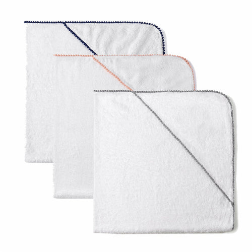 Bamboo Cotton Pom Pom Hoodel Baby Towel