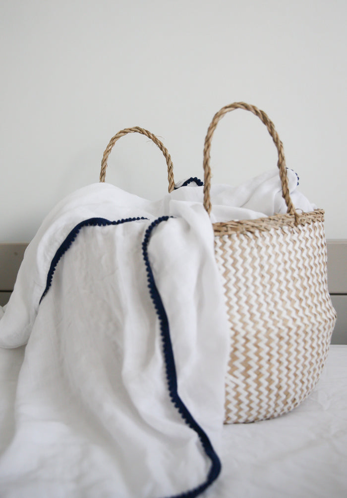 Bamboo Pom Pom Baby Swaddle