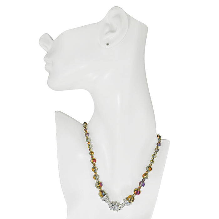 Belle Of The Ball Beaded Magnetic Interchangeable Necklace (Sterling Silvertone/Iridis)
