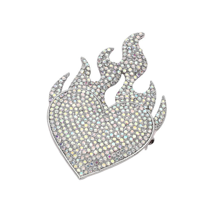 Burning Love Pin (Silvertone)