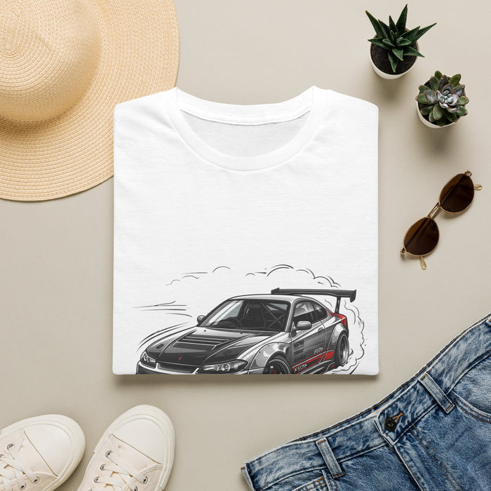 Car Drift T-Shirt — Black Sports Coupe Illustration Tee | MPM Tuning Design