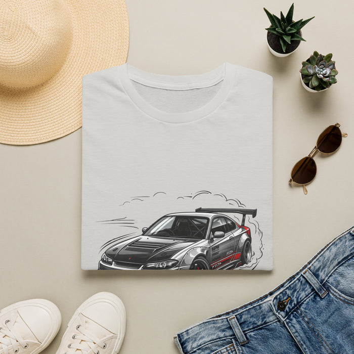 Car Drift T-Shirt — Black Sports Coupe Illustration Tee | MPM Tuning Design