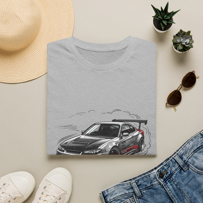 Car Drift T-Shirt — Black Sports Coupe Illustration Tee | MPM Tuning Design