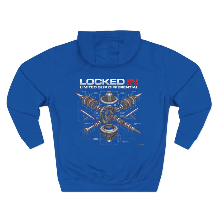 Car Parts Hoodie — Locked In Drivetrain Graphic Fleece | MPM Tuning Design