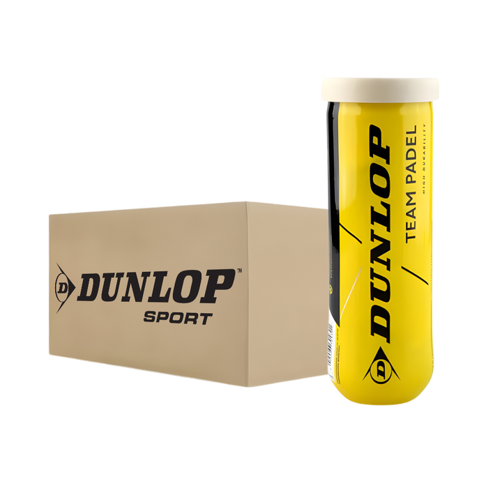 Carton de 24 tubes de balles Dunlop Team Padel - Esprit Padel Shop