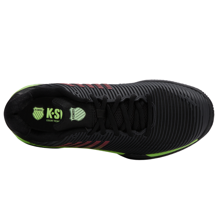 Chaussures de padel Homme K-Swiss Hypercourt Express 2 Clay Noir/Vert - Esprit Padel Shop