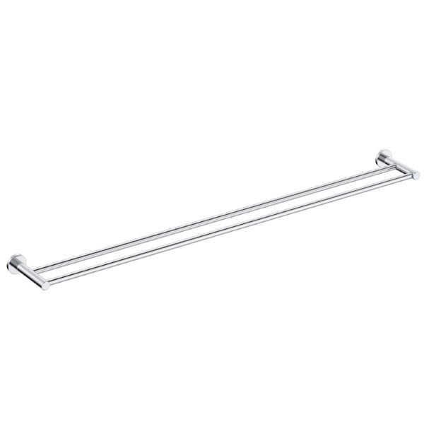 Clark Round Double Towel Rail - Chrome