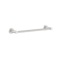 Clark Round Single Towel Rail 300mm - Brushed Nickel | The Blue Space