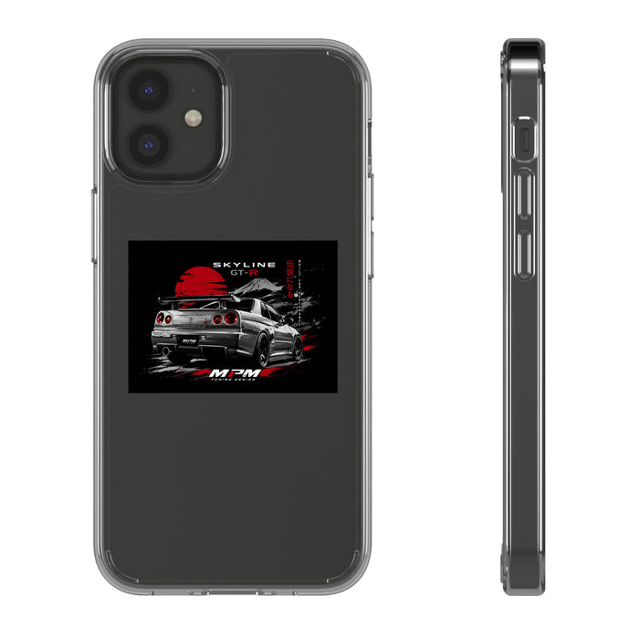 Clear Phone Case — Nissan Skyline GT-R Racing Car Graphic | MPM Tuning Design