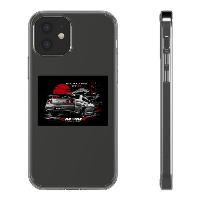 Clear Phone Case — Nissan Skyline GT-R Racing Car Graphic | MPM Tuning Design