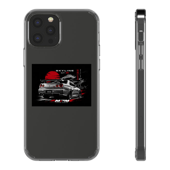 Clear Phone Case — Nissan Skyline GT-R Racing Car Graphic | MPM Tuning Design