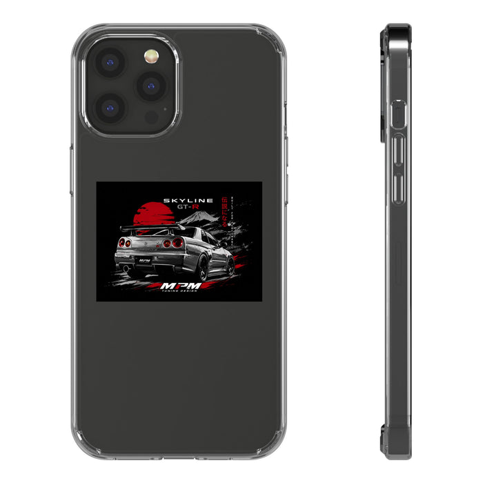 Clear Phone Case — Nissan Skyline GT-R Racing Car Graphic | MPM Tuning Design