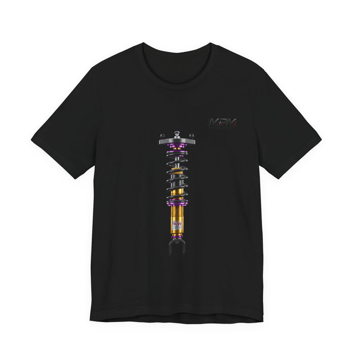 Coilover Shock Graphic Tee — Suspension Tuning T-Shirt | MPM Tuning Design