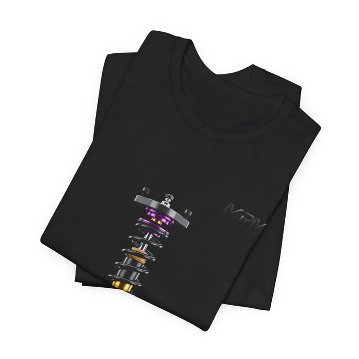 Coilover Shock Graphic Tee — Suspension Tuning T-Shirt | MPM Tuning Design