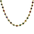 Cosmic Crystal 6mm Beaded Necklace (Goldtone/Cosmic Iridis)
