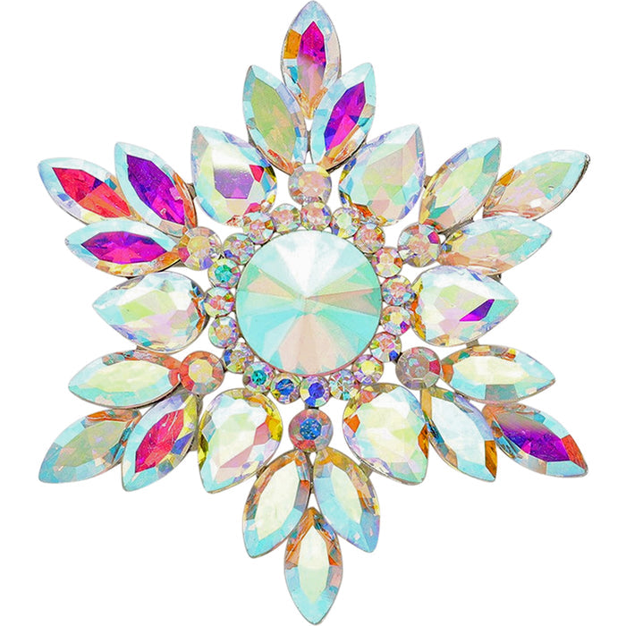 Cosmic Glamour Explosion Pin (Silvertone/Crystal AB)