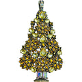 Couture Crystal Fairyland Tree Foldover Pendant (Brass Ox/Topaz)