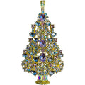 Couture Crystal Fairyland Tree Foldover Pendant (Goldtone/Purple)