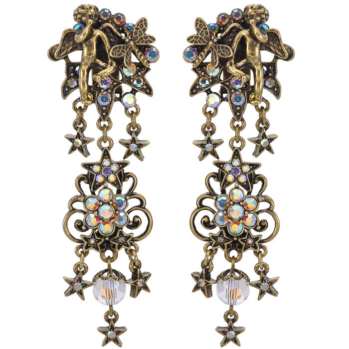 Couture Cupid Kiss Clip Earrings (Brass Ox)
