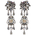 Couture Cupid Kiss Clip Earrings (Silver Ox)