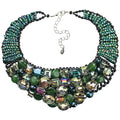 Couture Queen Of The Night Collier Necklace (Silvertone/Azure)