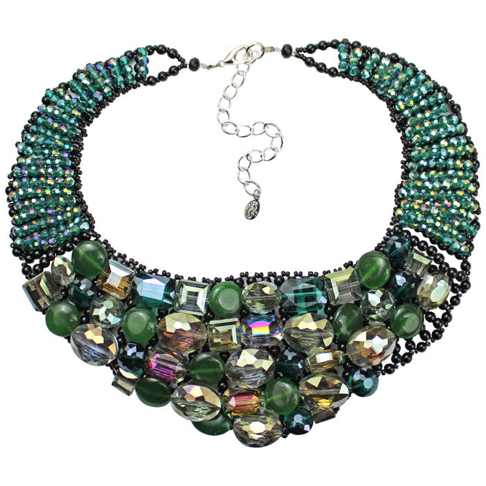 Couture Queen Of The Night Collier Necklace (Silvertone/Azure)