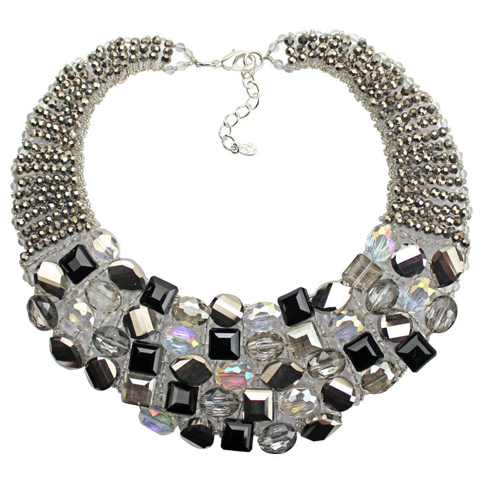 Couture Queen Of The Night Collier Necklace (Silvertone/Black)