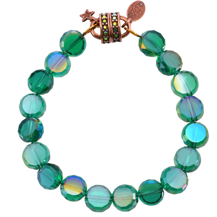 Crystal Fantasia Magnetic Bracelet (Copper Ox/Azure/Size 7)