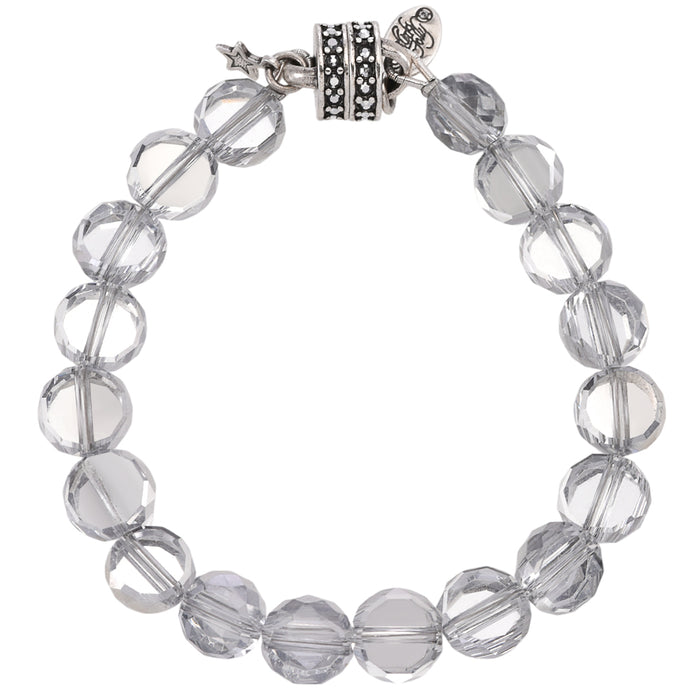 Crystal Fantasia Magnetic Bracelet (Silver Ox/Silver Storm/Size 7)