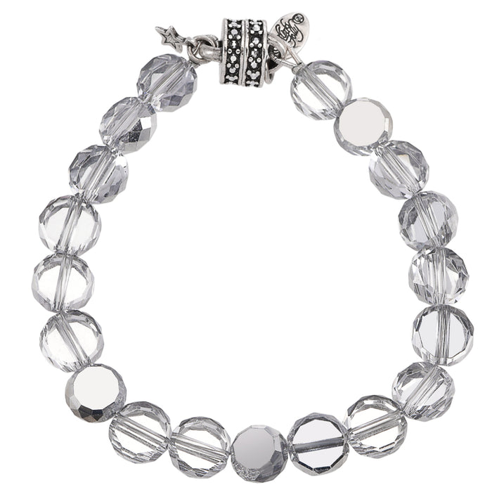 Crystal Fantasia Magnetic Bracelet (Silver Ox/Silver Storm/Size 8)