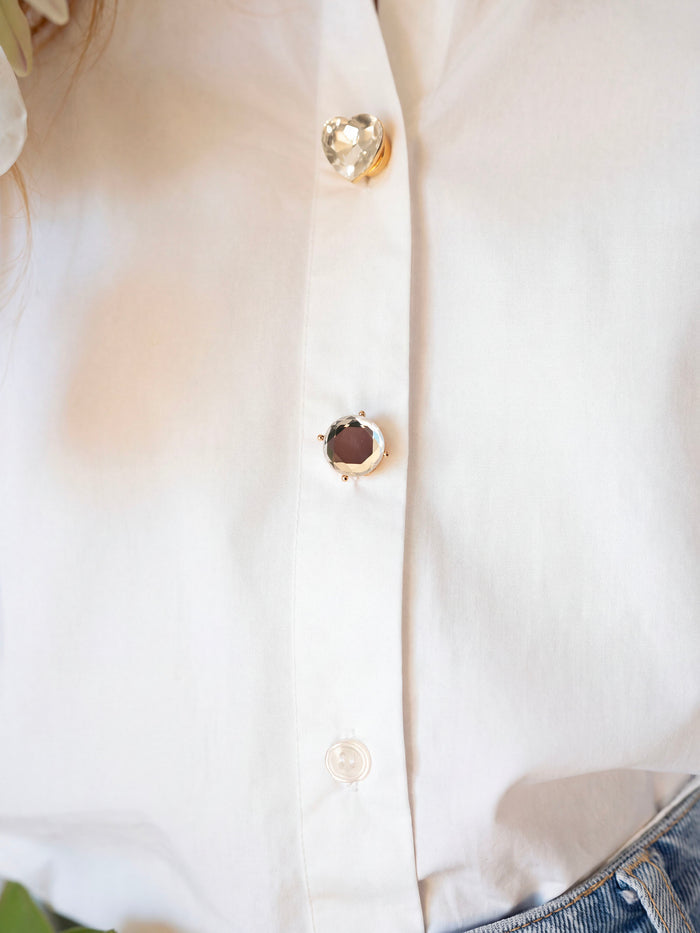 Crystal Gem Button Cover Set