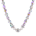Crystal Light Magnetic Interchangeable Necklace (Sterling Silvertone/Violet)