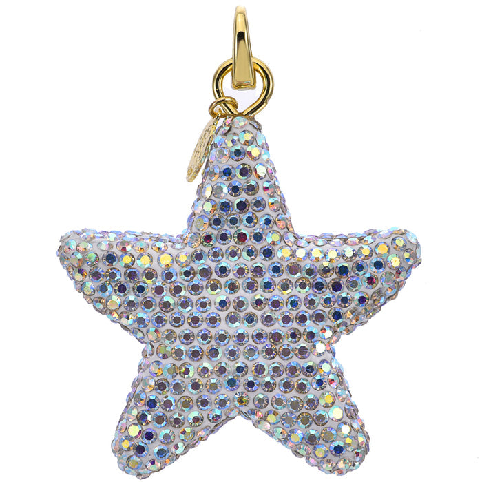 Crystalized Petite Star Open Ring Charm (Goldtone)
