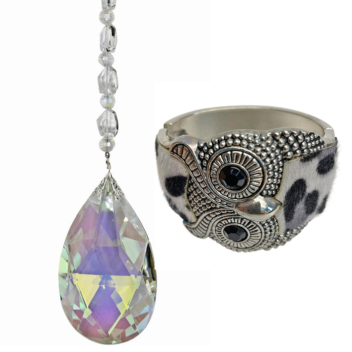 Dance Of The Crystal Queen 20" Shimmer With FREE Sir Hoots A Lot Cuff Bracelet (Sterling Silvertone)