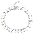 Dancing Starlight Anklet (Sterling Silvertone)