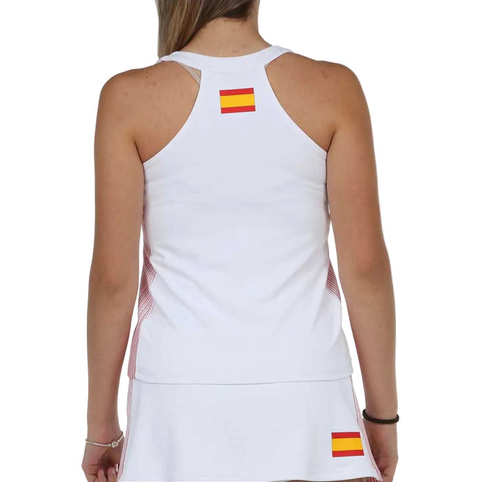 Débardeur Bullpadel Exima Replica FEP Blanc Femme Dos - Esprit Padel Shop